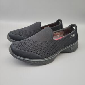 Skechers Go Walk 4 GOGA Max Black Walking Comfort Shoes Lightweight Size 7